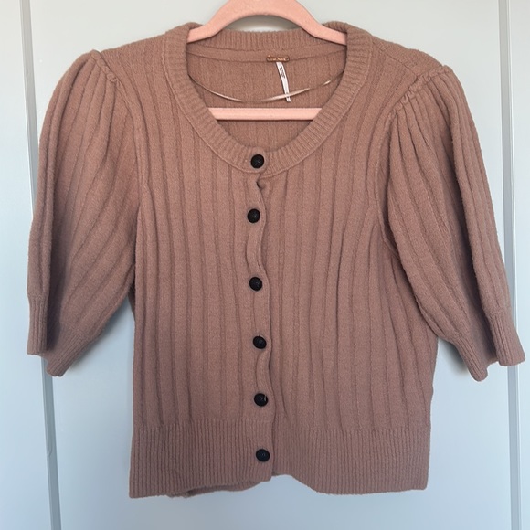 Free People Sloane Cardigan (Cafe Cream, M) - Picture 3 of 5